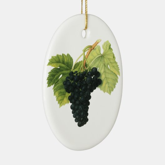  rode en witte wijndruiven op een wijnstok, vrucht keramisch ornament (Rechts)