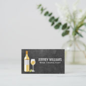 Rode en witte wijnen Flessen en glazen Visitekaartje (Staand voorkant)