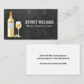 Rode en witte wijnen Flessen en glazen Visitekaartje (Voorkant / Achterkant)