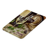 Rode en Witte Wijnglazen Druiven Vat Rustic Magneet (Linkerzijde)
