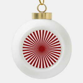 Rode en Witte Windmolen Keramische Bal Ornament