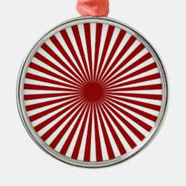 Rode en Witte Windmolen Metalen Ornament