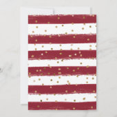 Rode en witte winterbloemen Lijst 50ste verjaardag Kaart (Achterkant)