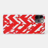 Rode en witte zigzagpatronen Case-Mate iPhone case (Achterkant (horizontaal))