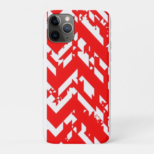 Rode en witte zigzagpatronen Case-Mate iPhone case (Achterkant)
