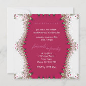 rode en witte zolder Birthday Dinner Party Kaart (Achterkant)