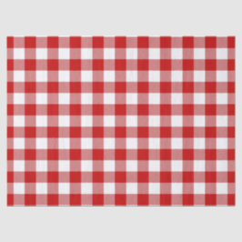 Rode en witte zomer Gingham Tissuepapier
