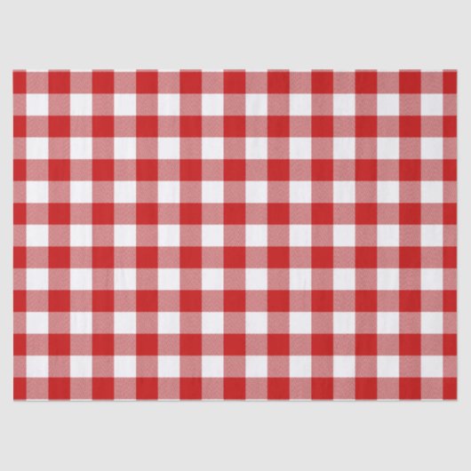 Rode en witte zomer Gingham Tissuepapier (Voorkant)