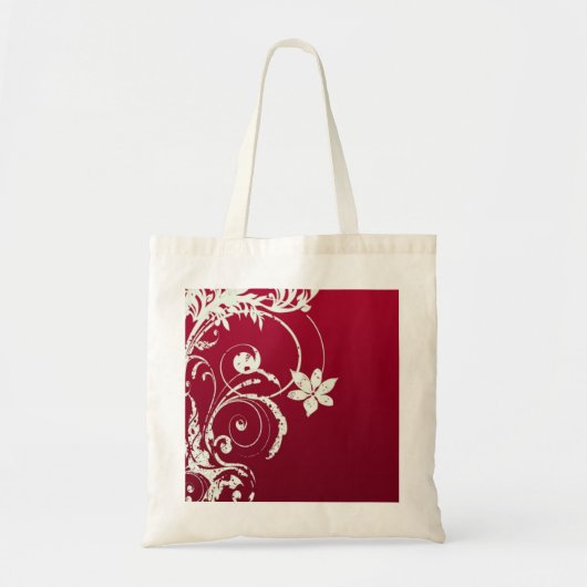 , rode en witte, zwakkere ontwerptas tote bag (Voorkant)