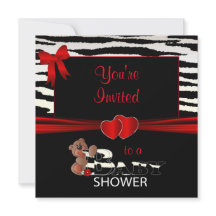 Rode en Zebrastrips voor een Baby shower