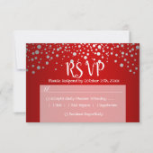 Rode en zilveren Confetti Stippen - RSVP (Voorkant)