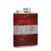 Rode en zilveren elegante tas vinyl omwikkelde fle heupfles (Rechts)