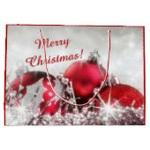 Rode en zilveren kerst groot cadeauzakje (Achterkant)