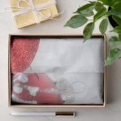 Rode en zilveren kerst tissuepapier (Geschenk)