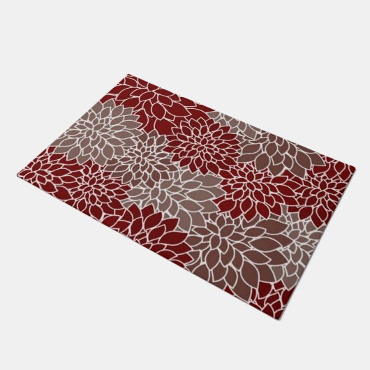 Rode en zilvervis deurmat (Schuin)