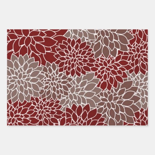 Rode en zilvervis inpakpapier vel (Voorkant)