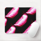 rode en zwarte abstracte schaduw muismat (Met muis)