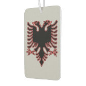 Rode en zwarte Albanese wapenmantel Car Magnet Luchtverfrisser (Links)