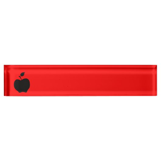 Rode en zwarte appel naambordje (Voorkant)