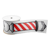 Rode en zwarte Barberpaal Satijnen Lint (Spoel)