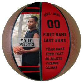 Rode en zwarte Basketball, PHOTO FULL Size of MINI Basketbal