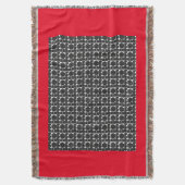 RODE EN ZWARTE BLANKET DEKEN (Voorkant Verticaal)