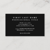 Rode en zwarte bloemen Visitekaartje (Achterkant)