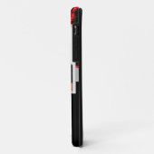 Rode en zwarte bloemendamast sjabloon Case-Mate iPhone case (Achterkant/links)
