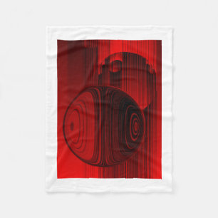 Rode en Zwarte Bollen Abstracte Geometrische Kunst Fleece Deken