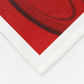 Rode en Zwarte Bollen Abstracte Geometrische Kunst Fleece Deken (Hoek)