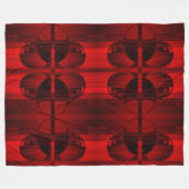 Rode en Zwarte Bollen Abstracte Geometrische Kunst Fleece Deken (Voorkant (Horizontaal))