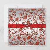 Rode en zwarte boog Stropdas Damask verjaardagsfee Kaart (Achterkant)