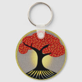 Rode en zwarte boom van de Sleutelhanger van het L (Voorkant)