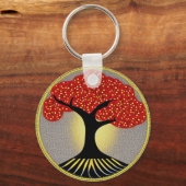 Rode en zwarte boom van de Sleutelhanger van het L (Achterkant)