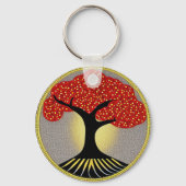 Rode en zwarte boom van de Sleutelhanger van het L (Achterkant)