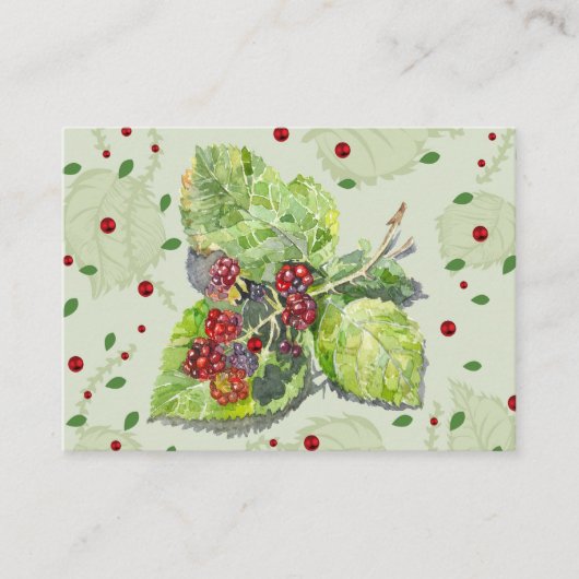 rode en zwarte bramen advieskaart (Voorkant)