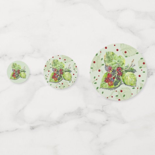 rode en zwarte bramen confetti (Voorkanten)