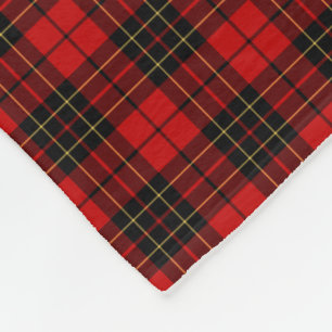 Rode en zwarte Brodie Clan Tartan Fleece Deken