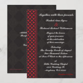 Rode en zwarte bruiloft kaart (Voorkant / Achterkant)