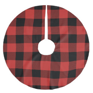 Rode en zwarte Buffalo Check - Plaid Tree Rok Kerstboom Rok