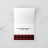 Rode en zwarte Buffalo Plaid Dank u kaart (Binnen)