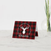 Rode en zwarte Buffalo Plaid Dank u kaart (Voorkant)