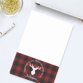 Rode en Zwarte Buffalo Plaid Familienaam Post-it® Notes