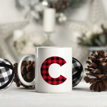 Rode en Zwarte Buffalo Plaid Kletter C Monogram