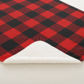 Rode en Zwarte Buffalo Plaid Sherpa Deken (3/4)