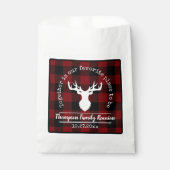 Rode en zwarte buffel controleren familie feest bedankzakje (Voorkant)