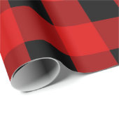 Rode en zwarte buffelbakkersgingham cadeaupapier (Rol Hoek)