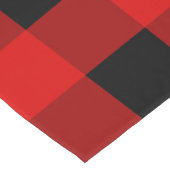 Rode en zwarte buffelbakkersgingham korte tafelloper (Hoek)