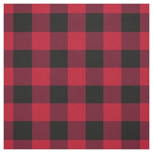 Rode en zwarte buffelcontrole stof (Swatch)
