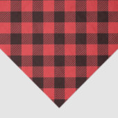 Rode en zwarte buffelcontrole tissuepapier (Detail)